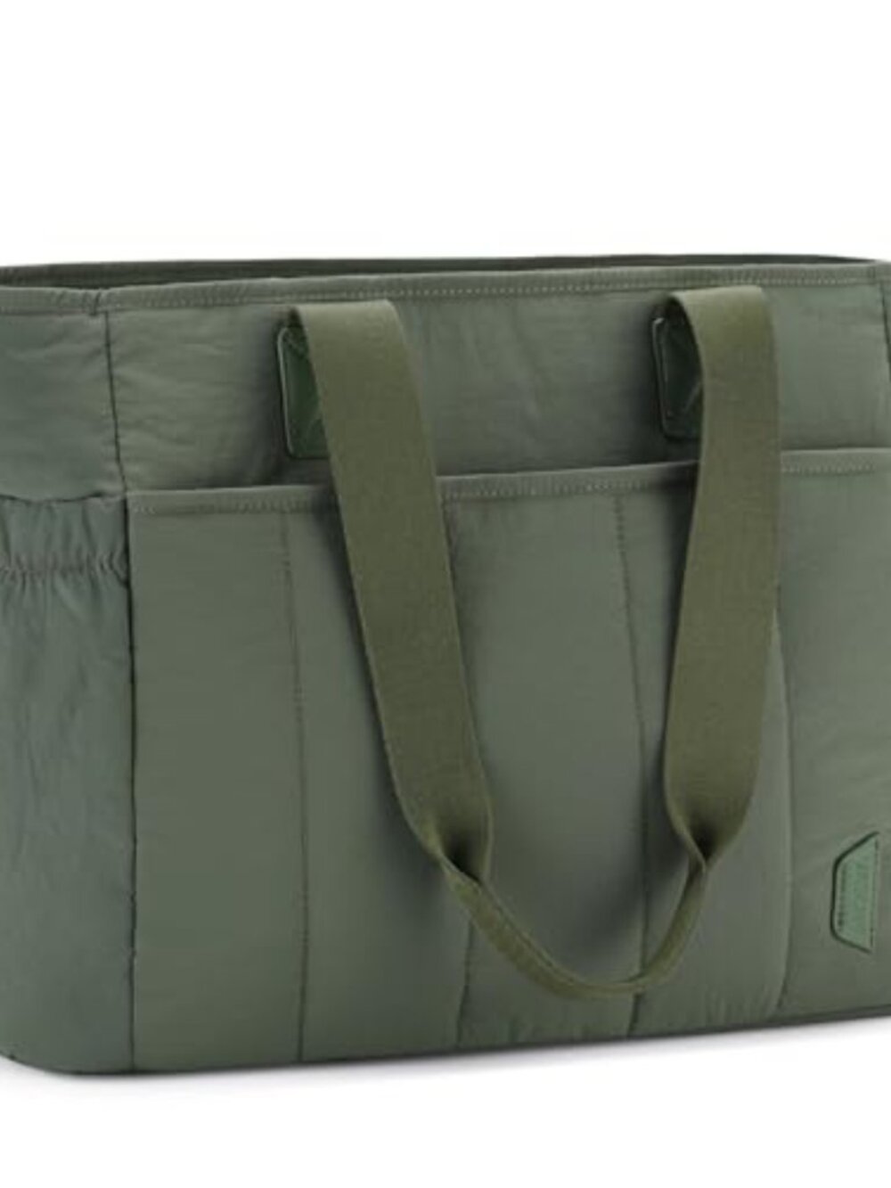 Puffer Quilted Tote Bag Women Laptop Shoulder Satchel Work School Travel Purse
